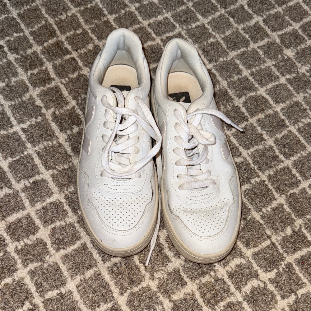 Veja White Leather Sneakers